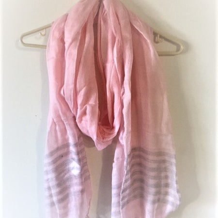 Women's Handloom Scarf- Pink Color From RSV Global Inc