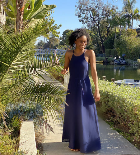 CALLIE MAXI DRESS - NAVY